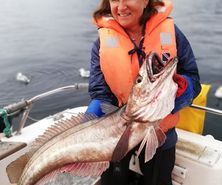 August 2020 -New record for the boat, Hake 8,5 kg